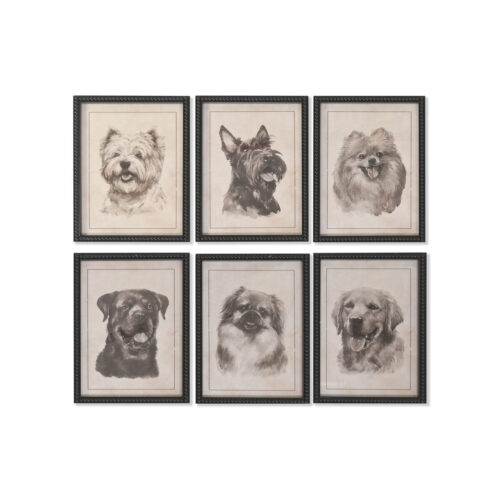 Cuadro Home ESPRIT Cristal Abeto 30 x 2,5 x 40 cm (6 Unidades)