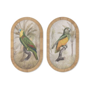 S3062605_0 Cuadro Home ESPRIT Cristal Ratán 35 X 2,5 X 60 CM (2 Unidades)