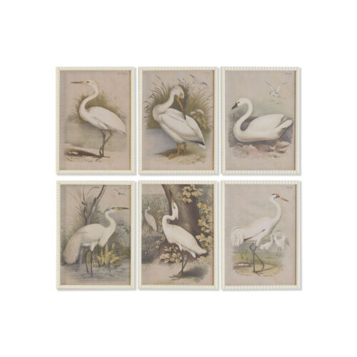 Cuadro Home ESPRIT Cristal Abeto 40 X 2,5 X 55 cm (6 Unidades)