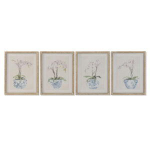 S3062607_0 Cuadro Home ESPRIT Cristal Abeto 35 x 2,5 x 45 cm (4 Unidades)