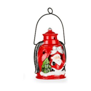S3611722_0 Portavelas Navideño Krist+ Blanco Negro Rojo Verde Papá Noel 8,3 x 16 x 8,5 cm