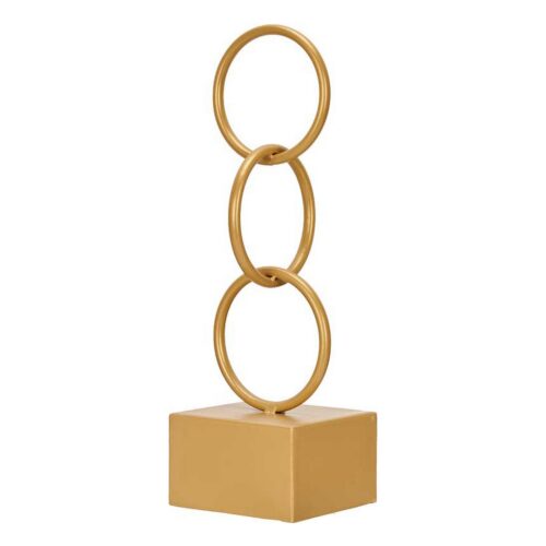 Figura Decorativa Gift Decor Dorado Aros 12,5 x 40,5 x 12,5 cm