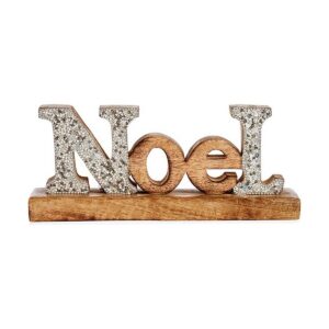 Figura Decorativa Krist+ Noel Plateado Purpurina 6,5 x 10 x 25 cm
