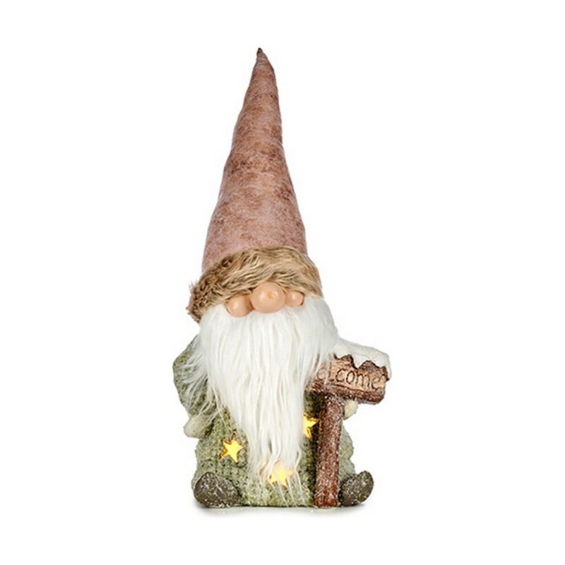 S3611970_0 Figura Decorativa Krist+ Blanco Marrón Verde Rosa Duende 21 x 58 x 27 cm