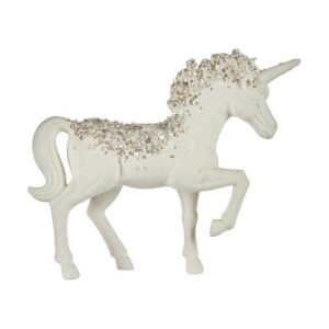 S3612021_0 Figura Decorativa Krist+ Blanco Unicornio 9,5 x 31 x 40 cm