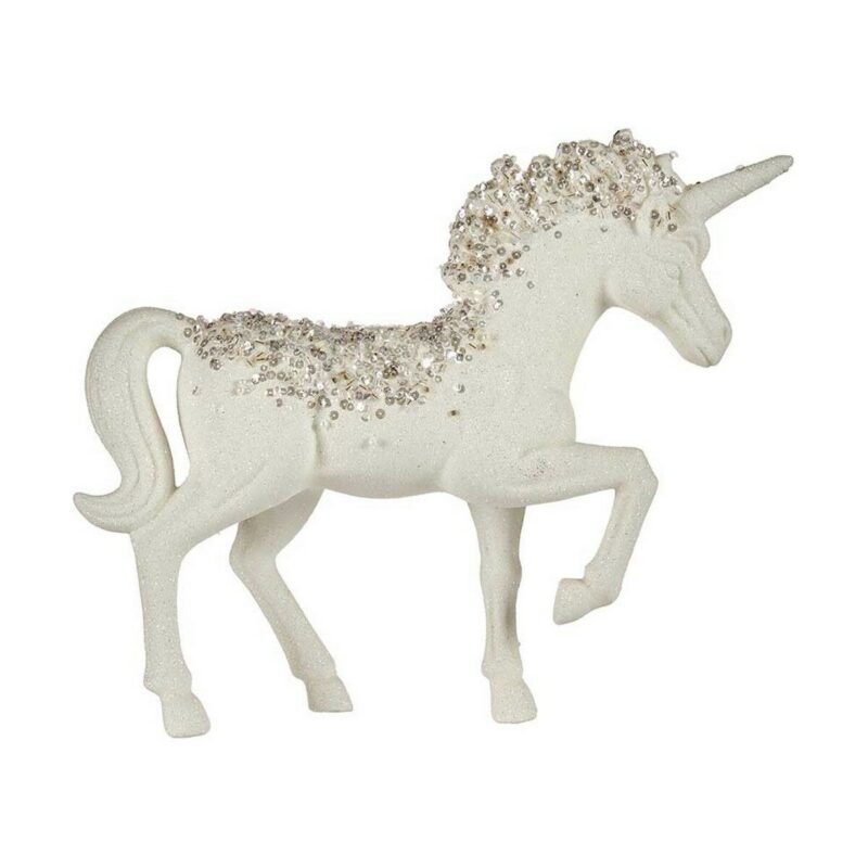 S3612021_0 Figura Decorativa Krist+ Blanco Unicornio 9,5 x 31 x 40 cm