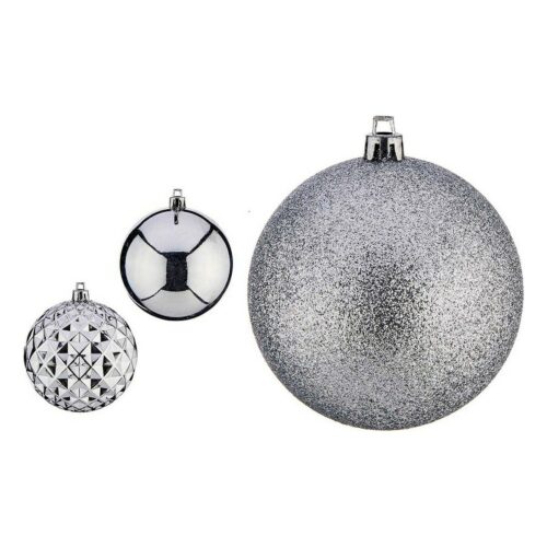 Bolas de Navidad Krist+ Plateado PVC Ø 8 cm 3 Unidades