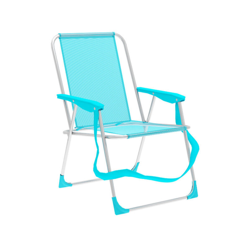 Marbueno Silla Plegable Aluminio Aguamarina Playa y Piscina 53X56X78 cm 10307