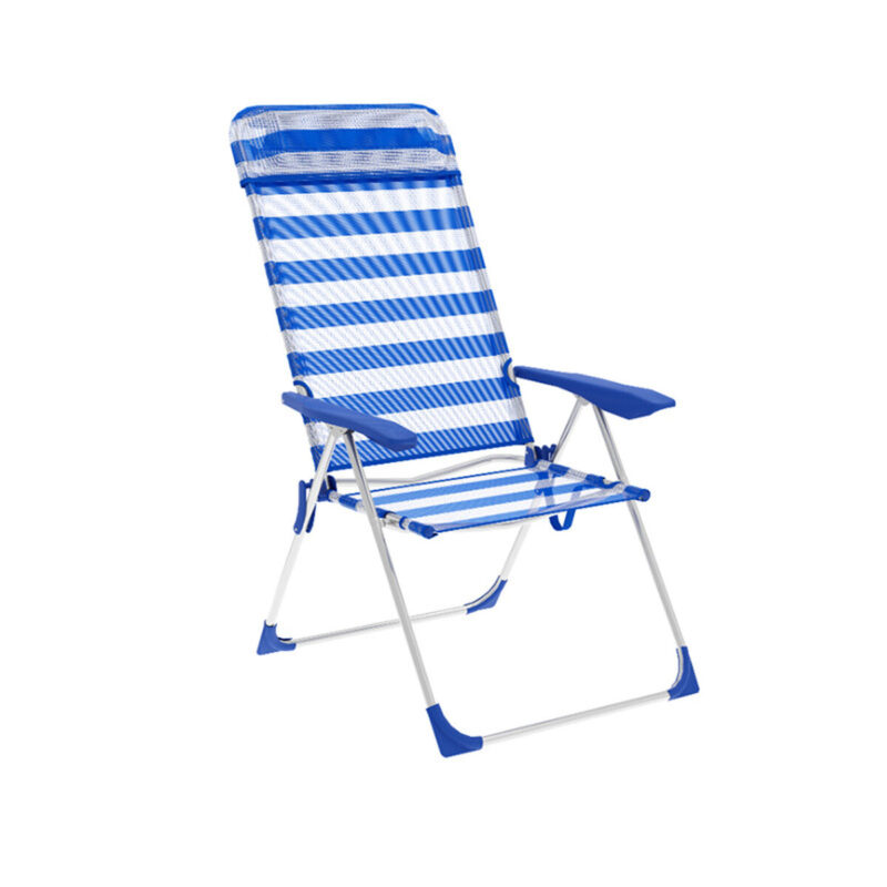 D1400064_0 Silla Plegable Marbueno Azul Blanco 69 x 110 x 58 cm