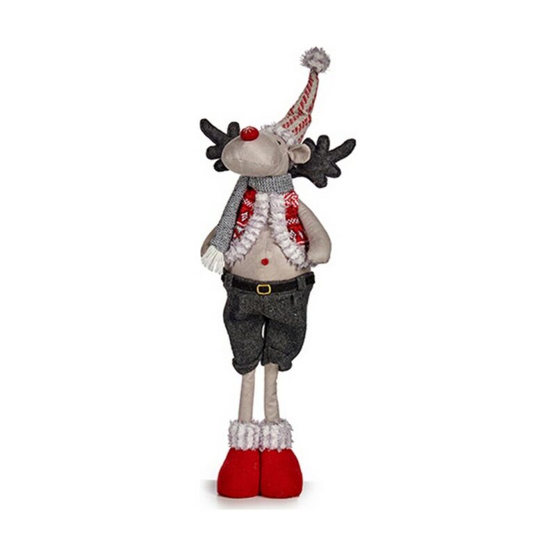 Reno de Navidad Krist+ FG09-PX21383A Rojo Gris 13 x 65 x 18 cm