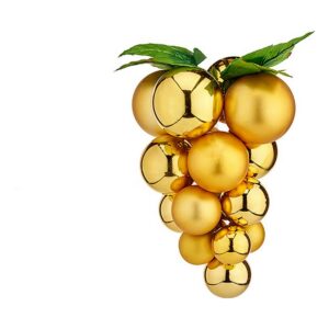 S3612468_0 Bola de Navidad Krist+ Dorado Plástico Uvas Pequeño