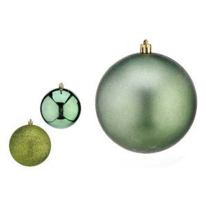 S3612699_0 Bolas de Navidad Krist+ Verde Plástico Ø 10 cm 6 Unidades