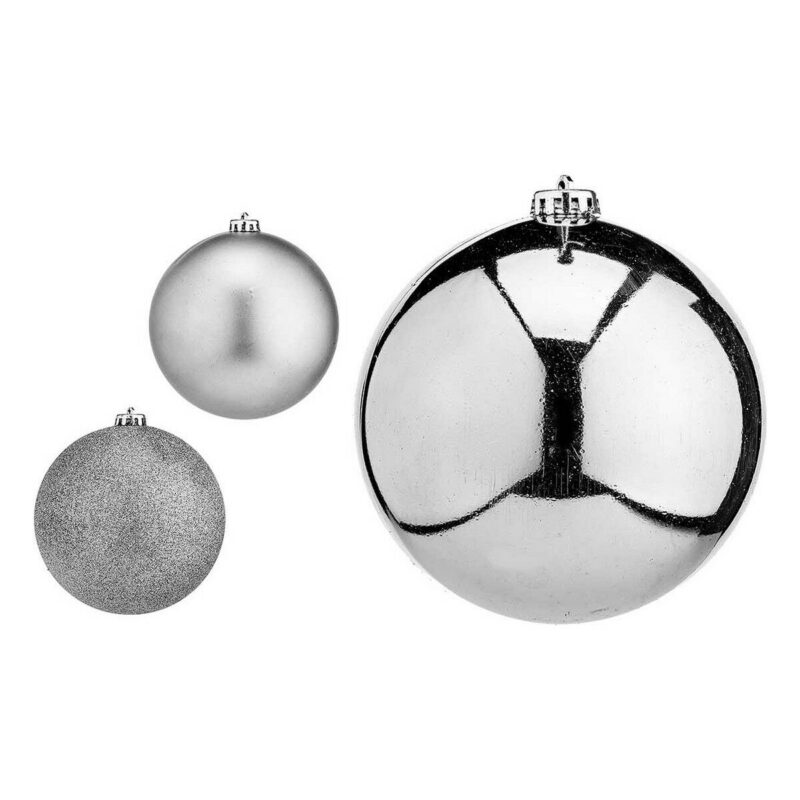 S3612741_0 Bolas de Navidad Krist+ Plateado Plástico Ø 15 cm 6 Unidades