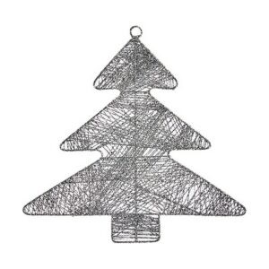 Adorno Navideño Krist+ Plateado Metal Plástico Árbol de Navidad 36,7 x 0,2 x 37,5 cm