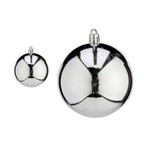 Bolas de Navidad Krist+ K1912475-3 Plateado Plástico Ø 8 cm 16 Unidades