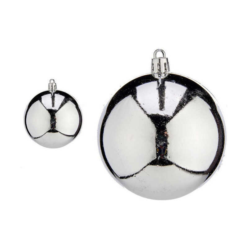 Bolas de Navidad Krist+ K1912475-3 Plateado Plástico Ø 8 cm 16 Unidades