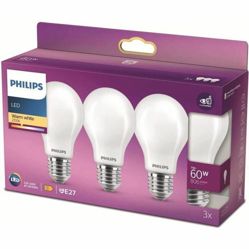 S7189303_0 Lámpara LED Philips Bombilla E 7 W 60 W 806 lm (2700k)