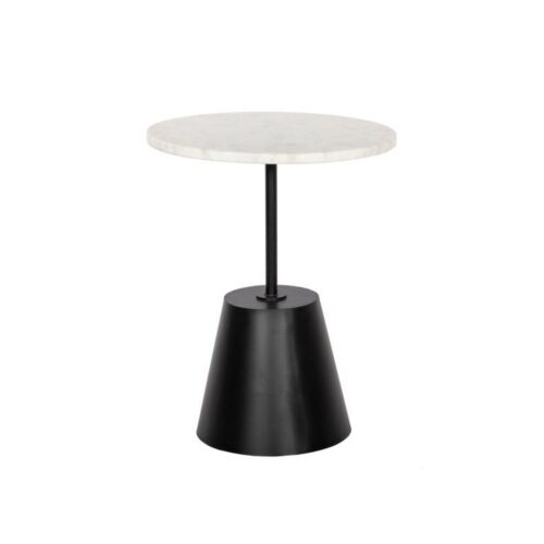 Mesa auxiliar DKD Home Decor Negro Blanco Metal Mármol 40 x 40 x 50 cm