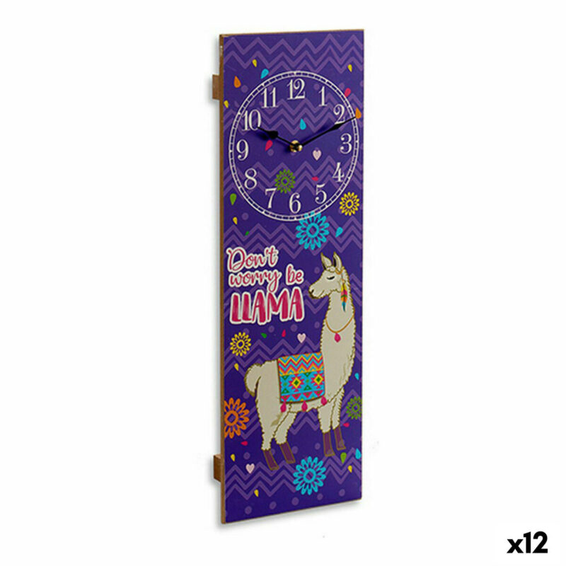 S3615098_0 Reloj de Pared Gift Decor Llama 2,5 x 60 x 20 cm (12 Unidades)