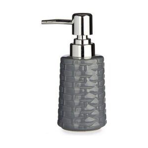 S3618126_0 Dispensador de Jabón Berilo Gris Plateado Cerámica 350 ml (6 Unidades)